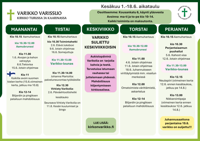 Kuva Varissuon Varikon ohjelmasta