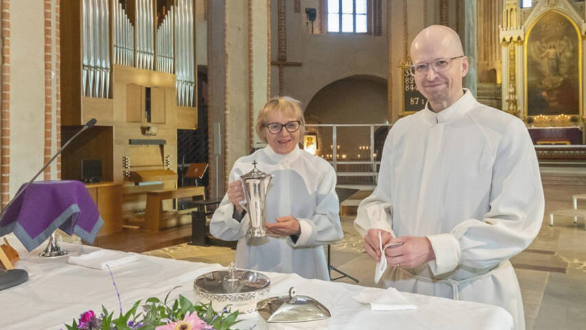 Messuvapaaehtoisia. Kuva Timo Jakonen.