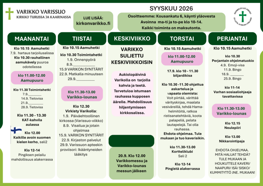 Kuva syyskuun ohjelmasta