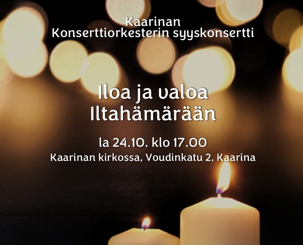 Kaarinan konserttiorkesterin syyskonsertti Kaarinan kirkossa