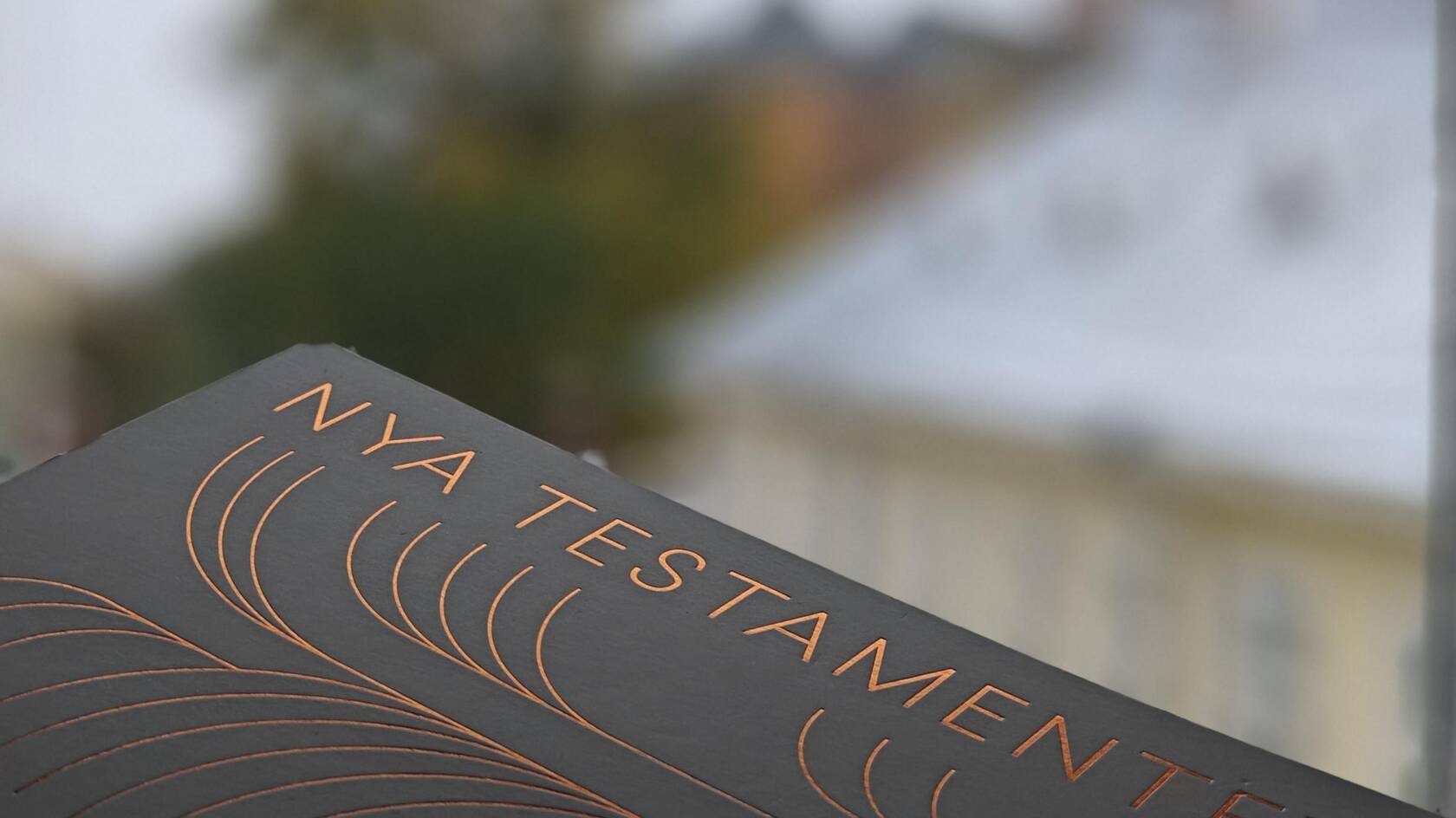 Nya testamentet 2026 och i bakgrunden Åbo domkyrka.